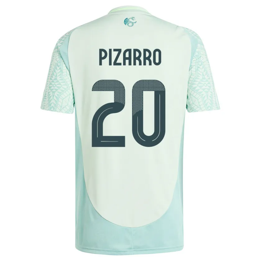 Danxen Bambino Maglia Messico Rodolfo Pizarro #20 Lino Verde Kit Gara Away 24-26 Maglietta