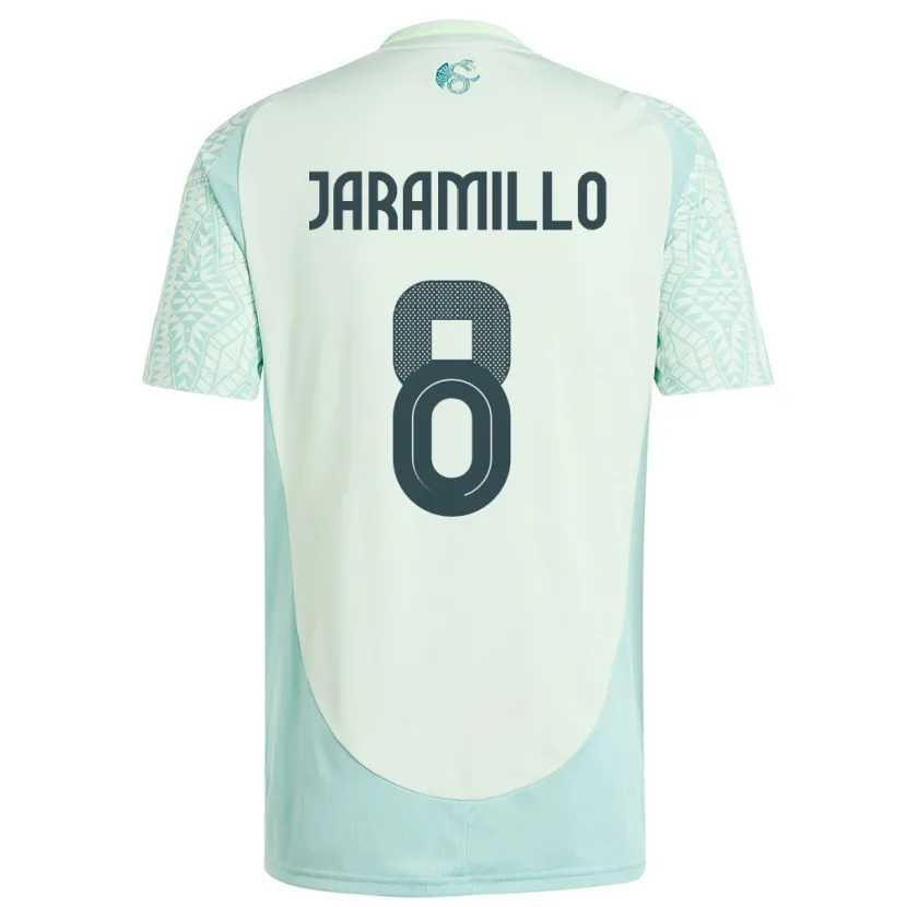 Danxen Bambino Maglia Messico Carolina Jaramillo #8 Lino Verde Kit Gara Away 24-26 Maglietta