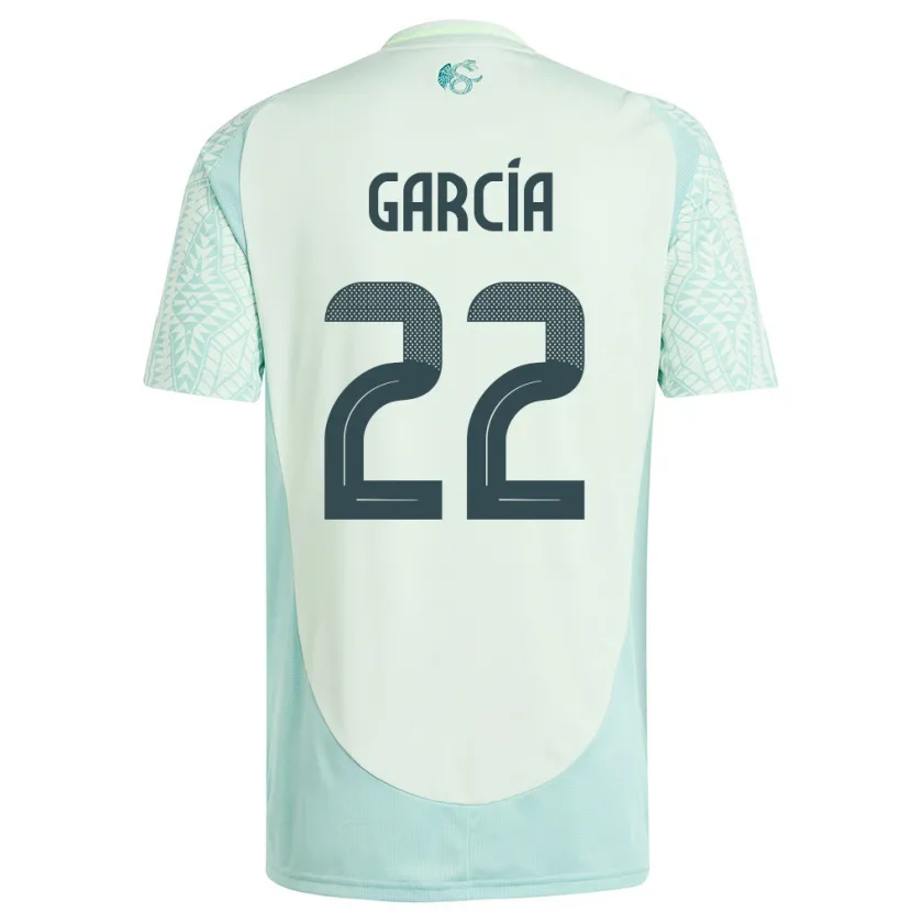 Danxen Bambino Maglia Messico Diana Garcia #22 Lino Verde Kit Gara Away 24-26 Maglietta