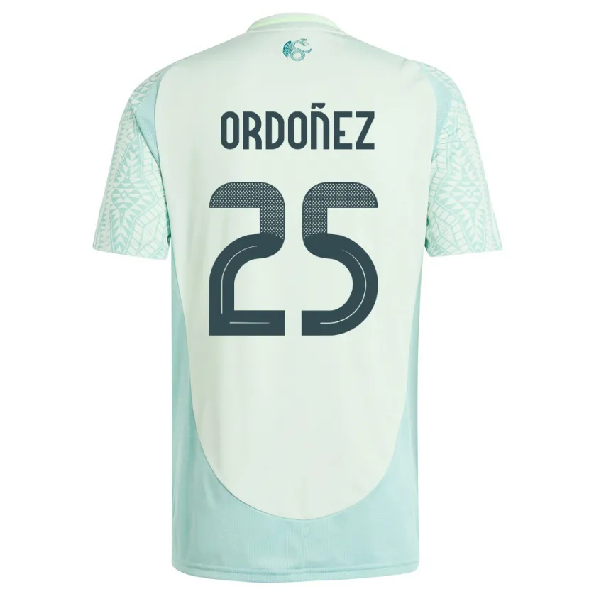 Danxen Bambino Maglia Messico Diana Ordonez #25 Lino Verde Kit Gara Away 24-26 Maglietta