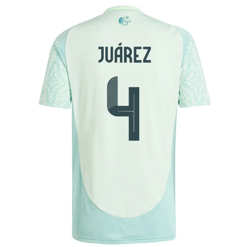 Danxen Bambino Maglia Messico Ramon Juarez #4 Lino Verde Kit Gara Away 24-26 Maglietta
