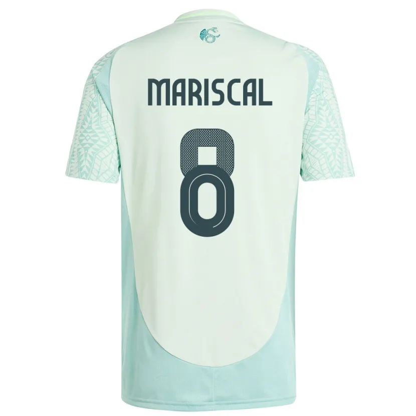Danxen Bambino Maglia Messico Salvador Mariscal #8 Lino Verde Kit Gara Away 24-26 Maglietta