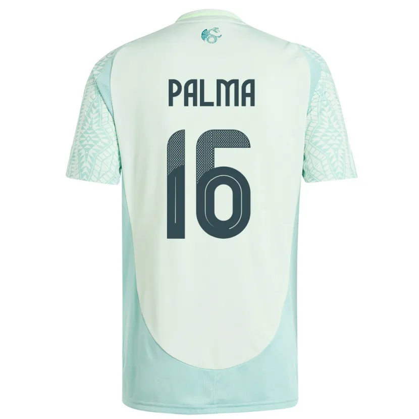 Danxen Bambino Maglia Messico Rafael Palma #16 Lino Verde Kit Gara Away 24-26 Maglietta