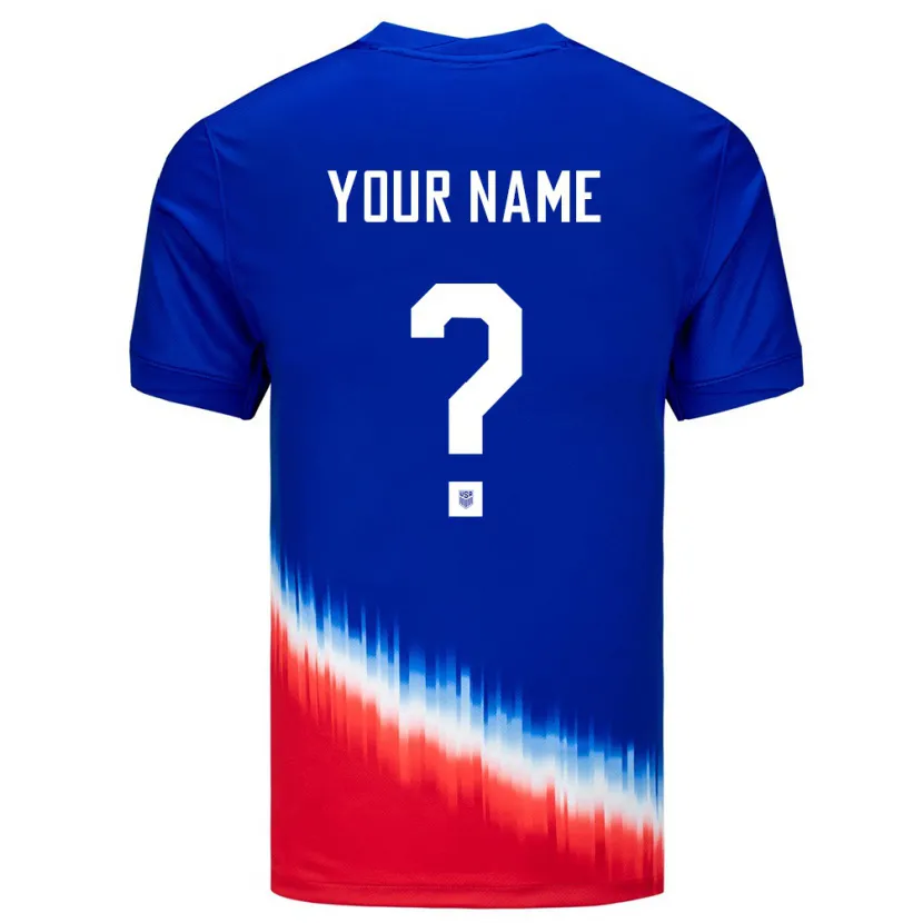 Danxen Bambino Maglia Stati Uniti Il Tuo Nome #0 Blu Kit Gara Away 24-26 Maglietta