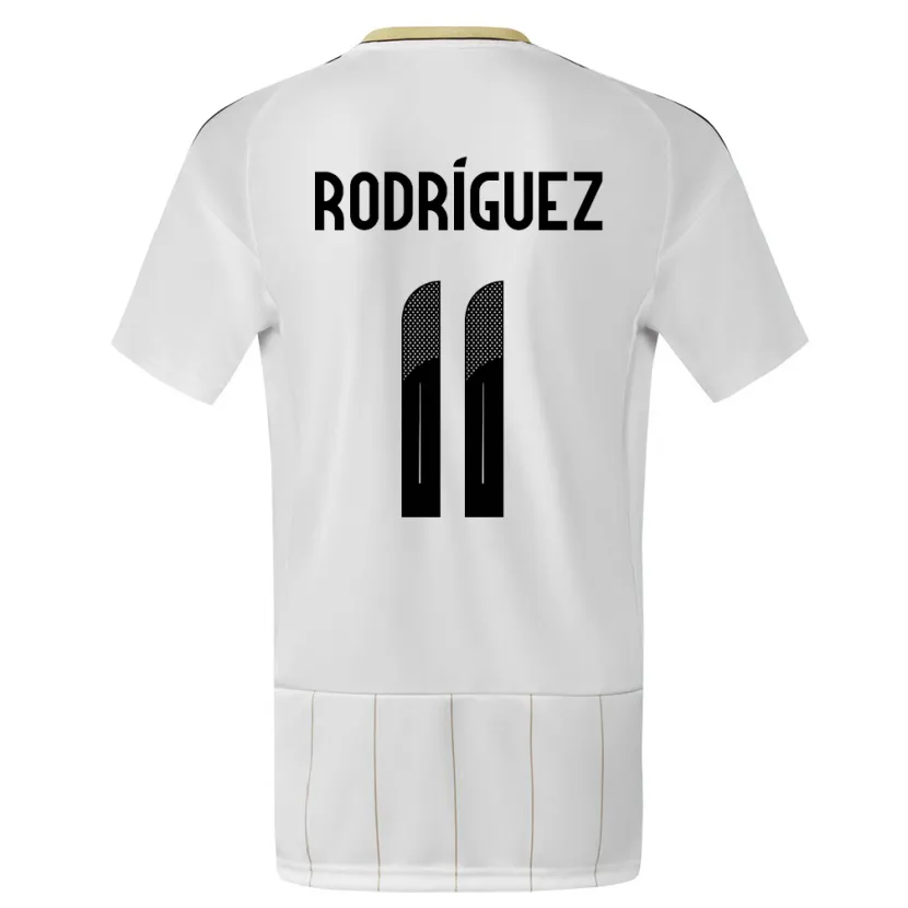 Danxen Bambino Maglia Costa Rica Raquel Rodriguez #11 Bianco Kit Gara Away 24-26 Maglietta