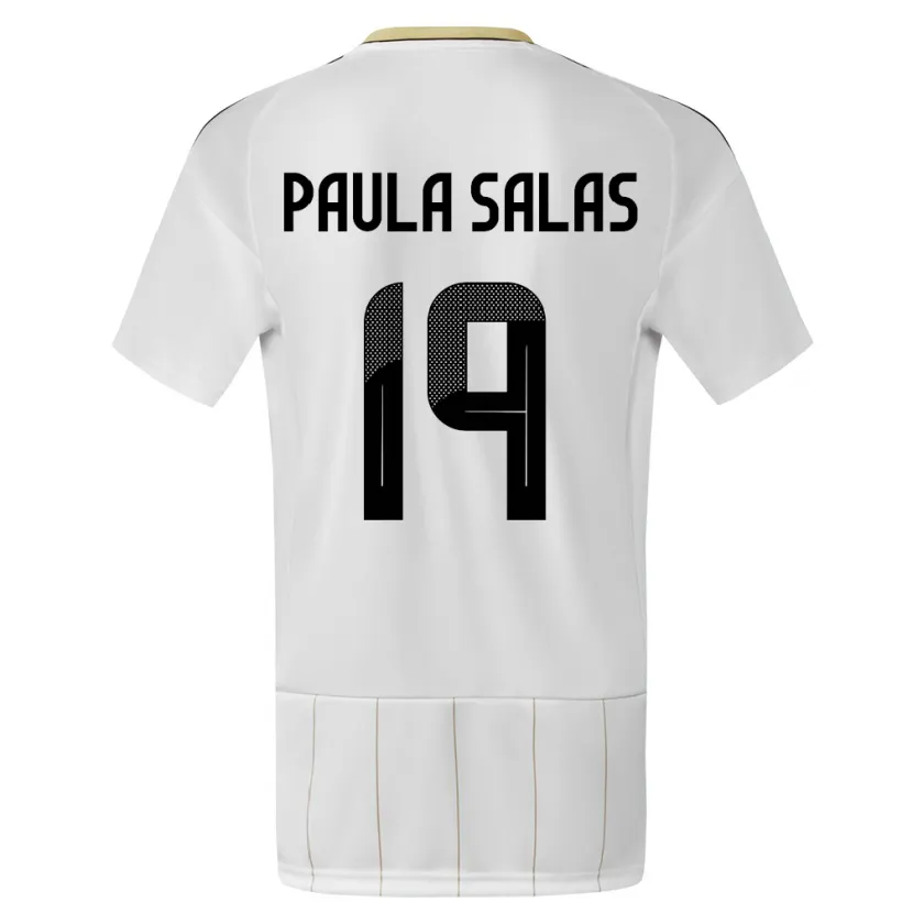 Danxen Bambino Maglia Costa Rica Maria Paula Salas #19 Bianco Kit Gara Away 24-26 Maglietta