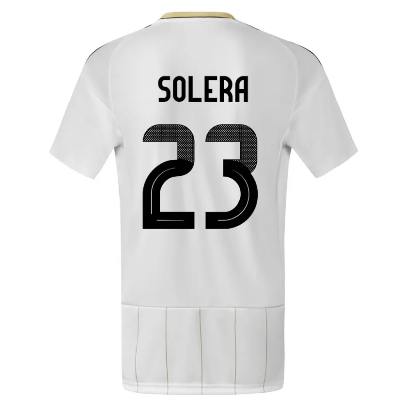 Danxen Bambino Maglia Costa Rica Daniela Solera #23 Bianco Kit Gara Away 24-26 Maglietta