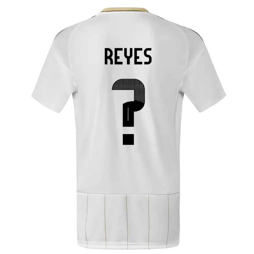 Danxen Bambino Maglia Costa Rica Kenan Reyes #0 Bianco Kit Gara Away 24-26 Maglietta