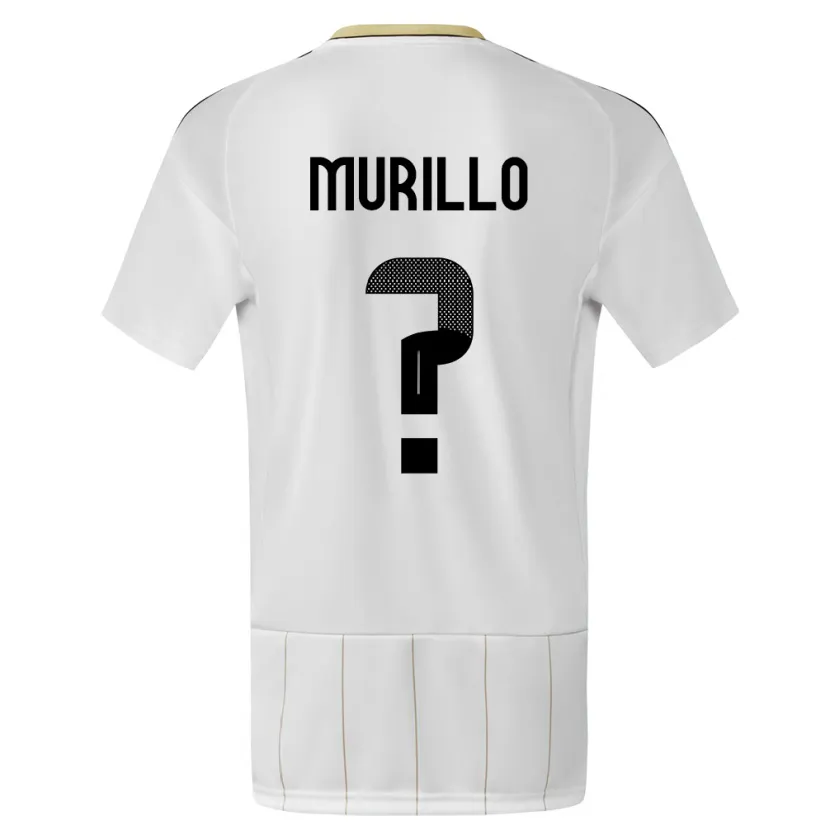 Danxen Bambino Maglia Costa Rica Isaac Murillo #0 Bianco Kit Gara Away 24-26 Maglietta