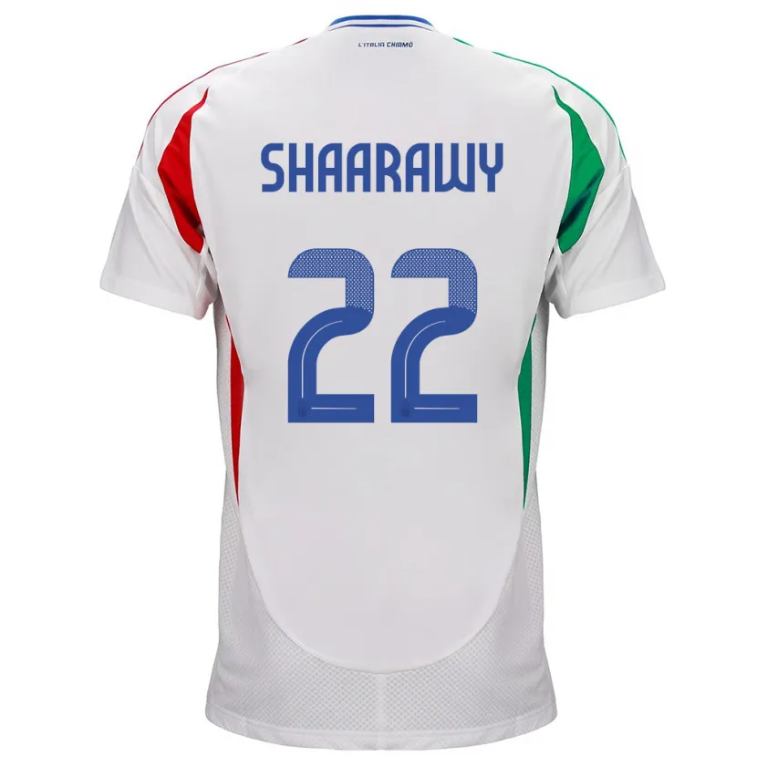 Danxen Bambino Maglia Italia Stephan El Shaarawy #22 Bianco Kit Gara Away 24-26 Maglietta