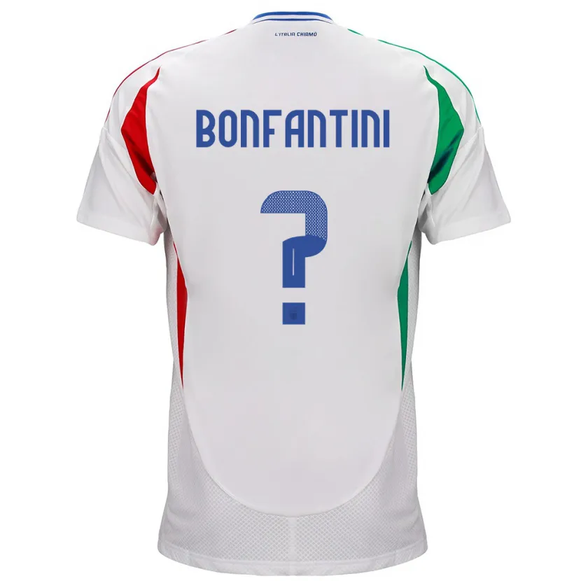 Danxen Bambino Maglia Italia Agnese Bonfantini #0 Bianco Kit Gara Away 24-26 Maglietta
