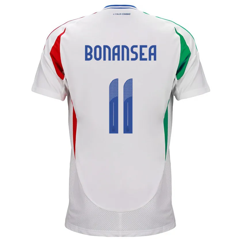 Danxen Bambino Maglia Italia Barbara Bonansea #11 Bianco Kit Gara Away 24-26 Maglietta