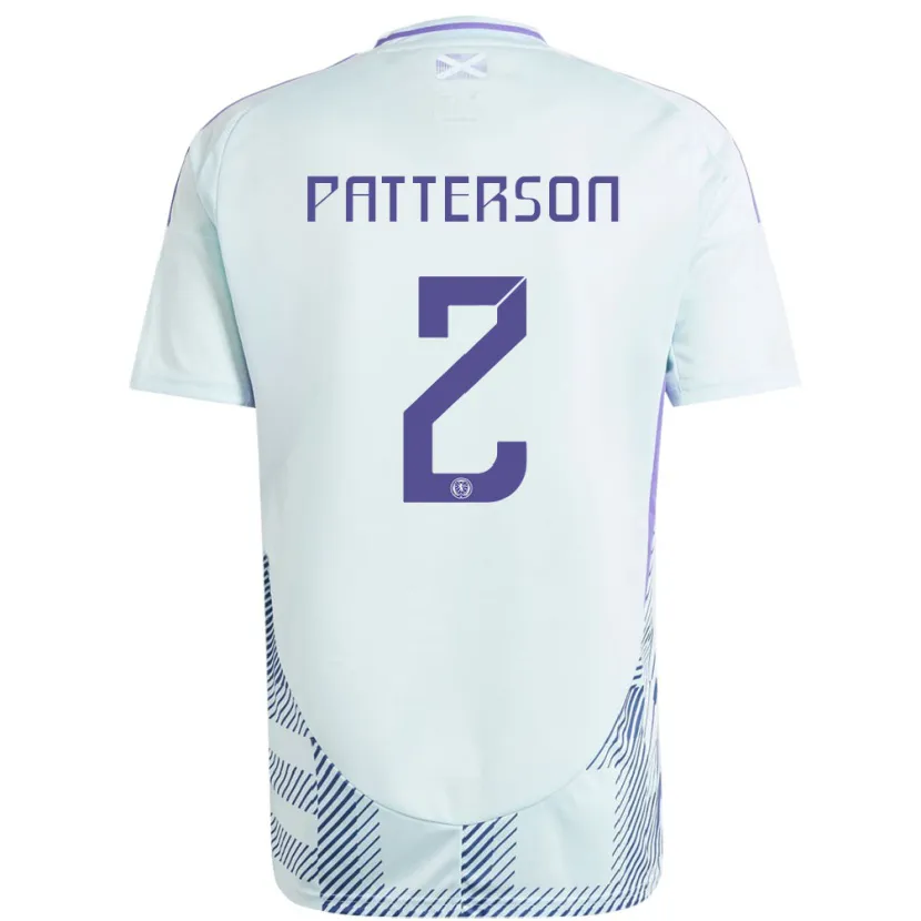 Danxen Bambino Maglia Scotland Nathan Patterson #2 Blu Menta Chiaro Kit Gara Away 24-26 Maglietta