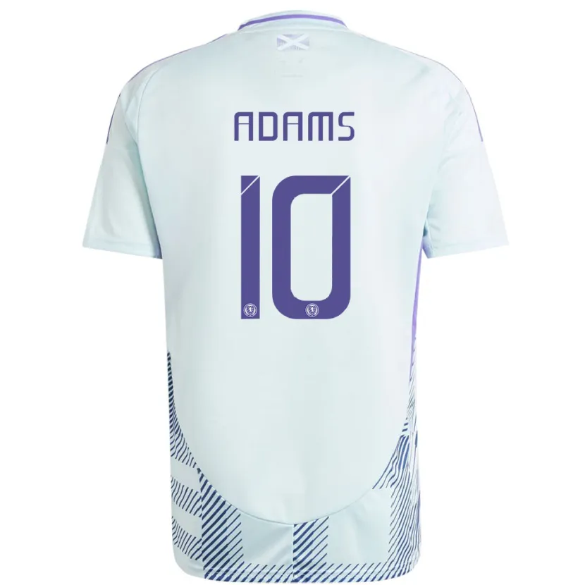 Danxen Bambino Maglia Scotland Ché Adams #10 Blu Menta Chiaro Kit Gara Away 24-26 Maglietta