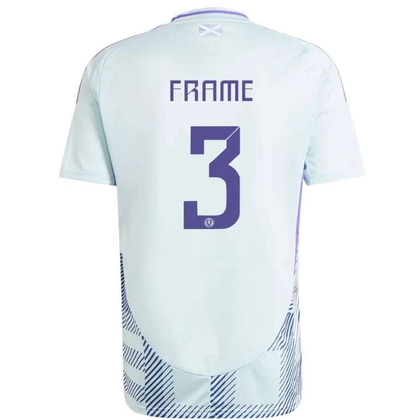 Danxen Bambino Maglia Scotland Mitchel Frame #3 Blu Menta Chiaro Kit Gara Away 24-26 Maglietta