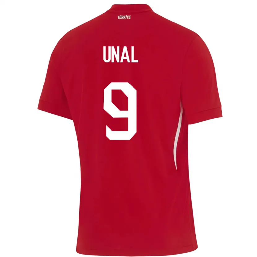 Danxen Bambino Maglia Turchia Enes Ünal #9 Rosso Kit Gara Away 24-26 Maglietta