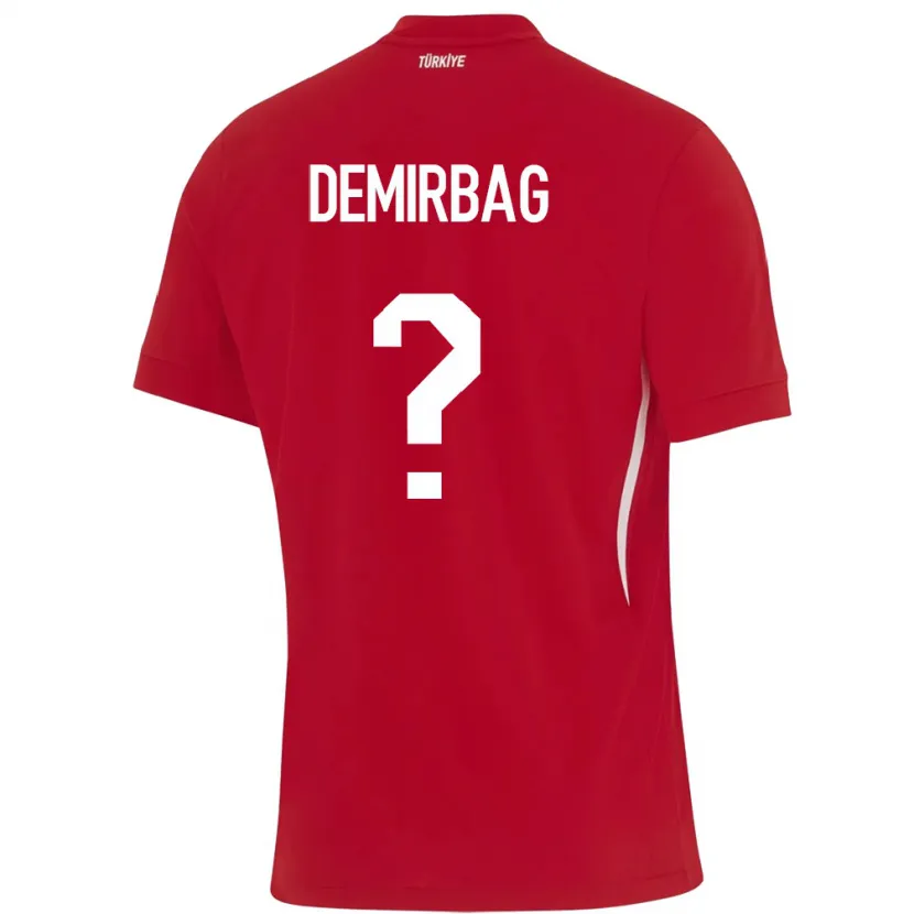 Danxen Bambino Maglia Turchia Ozan Demirbağ #0 Rosso Kit Gara Away 24-26 Maglietta