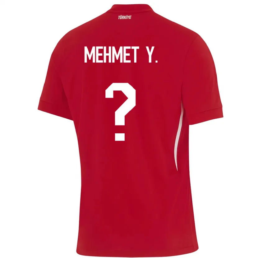 Danxen Bambino Maglia Turchia Mehmet Yildirim #0 Rosso Kit Gara Away 24-26 Maglietta