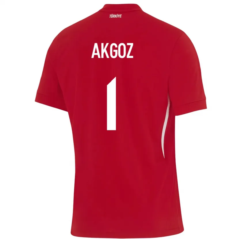Danxen Bambino Maglia Turchia Selda Akgöz #1 Rosso Kit Gara Away 24-26 Maglietta