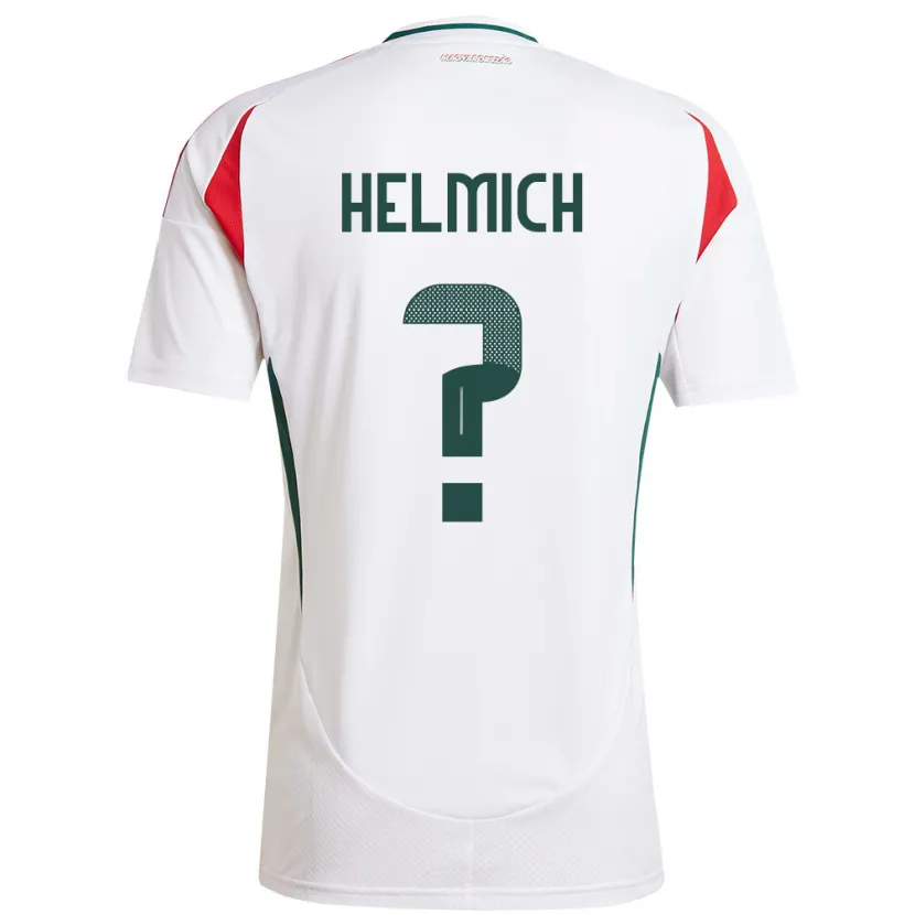 Danxen Bambino Maglia Ungheria Pál Helmich #0 Bianco Kit Gara Away 24-26 Maglietta