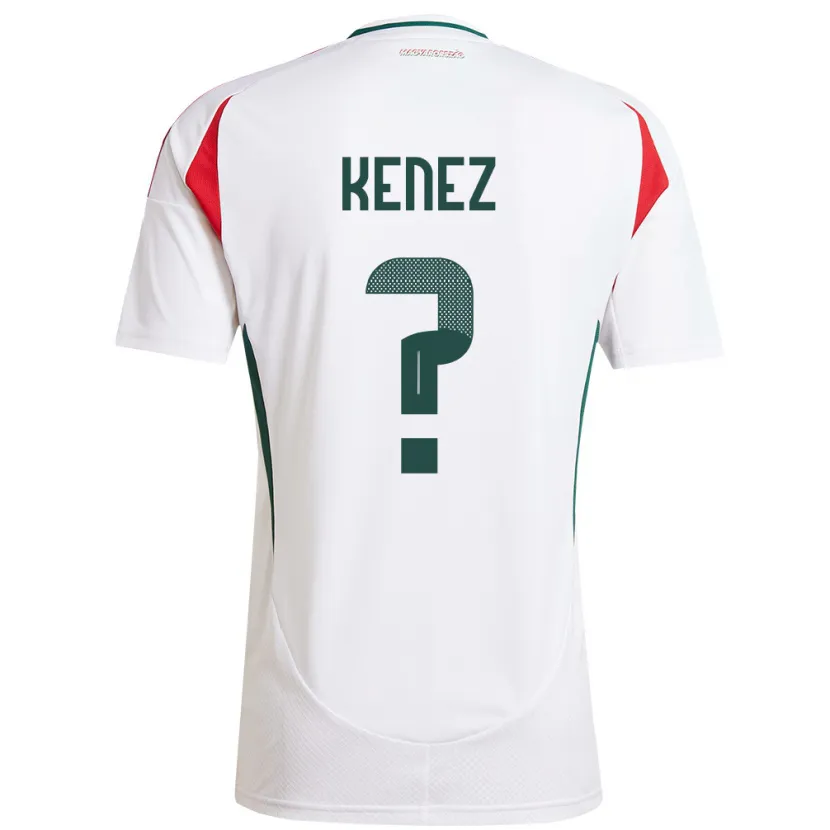 Danxen Bambino Maglia Ungheria Kristóf Kenéz #0 Bianco Kit Gara Away 24-26 Maglietta