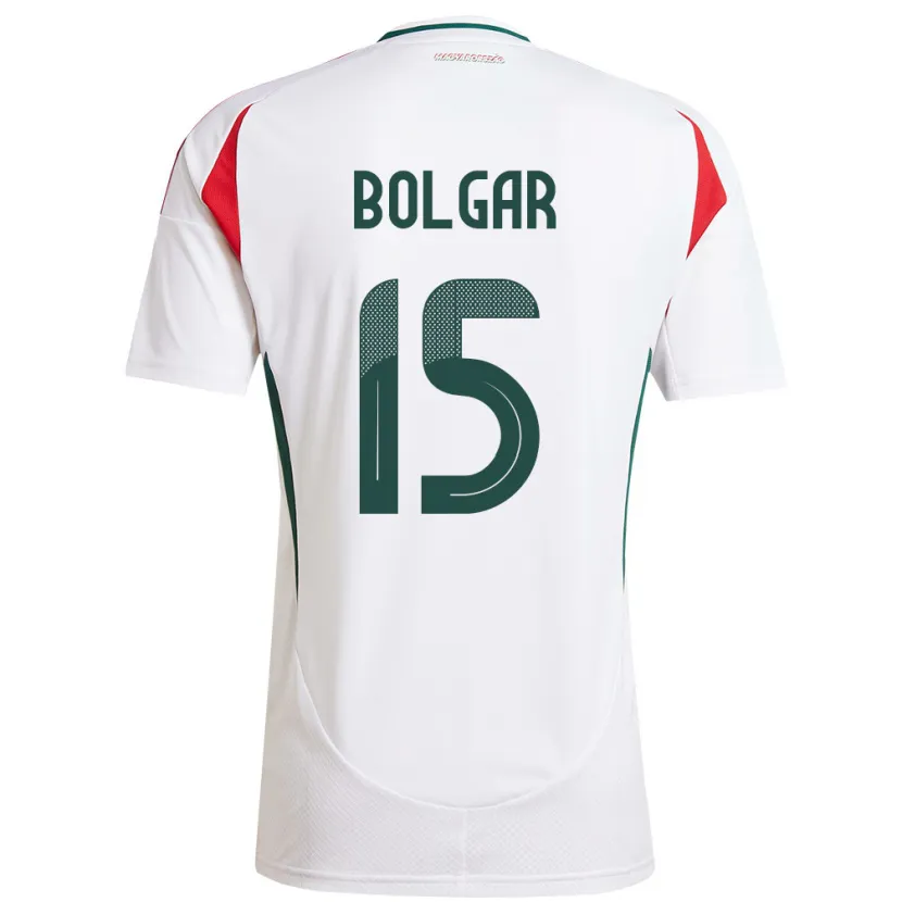 Danxen Bambino Maglia Ungheria Botond Bolgár #15 Bianco Kit Gara Away 24-26 Maglietta