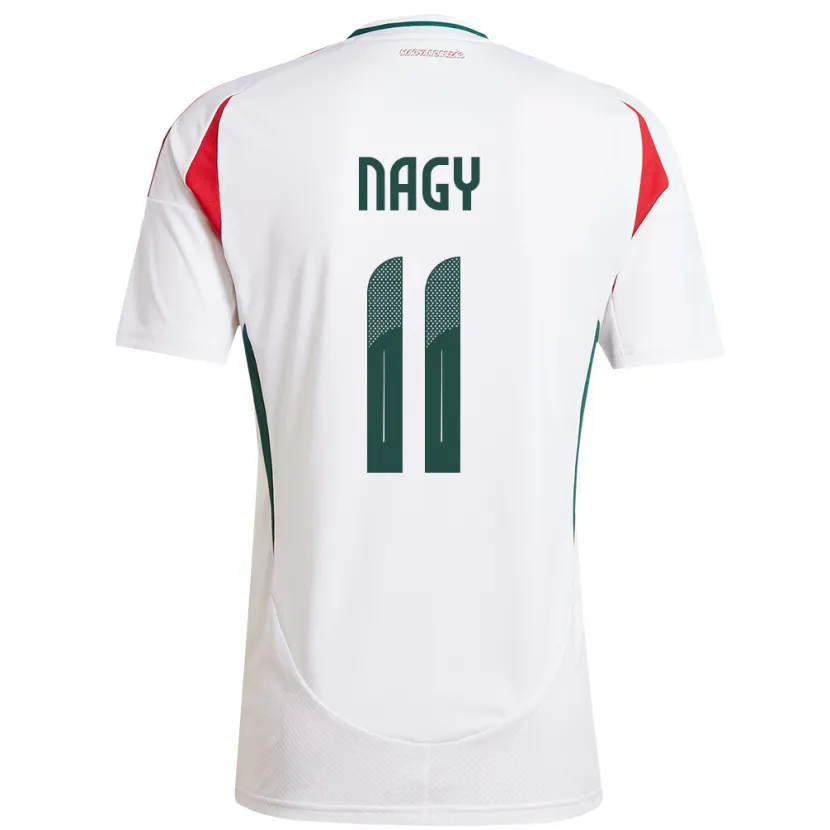 Danxen Bambino Maglia Ungheria Virág Nagy #11 Bianco Kit Gara Away 24-26 Maglietta