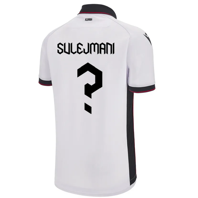 Danxen Bambino Maglia Albania Muhadin Sulejmani #0 Bianco Kit Gara Away 24-26 Maglietta
