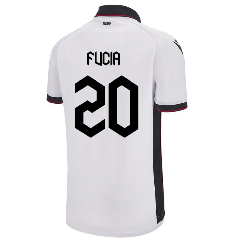 Danxen Bambino Maglia Albania Bora Fucia #20 Bianco Kit Gara Away 24-26 Maglietta