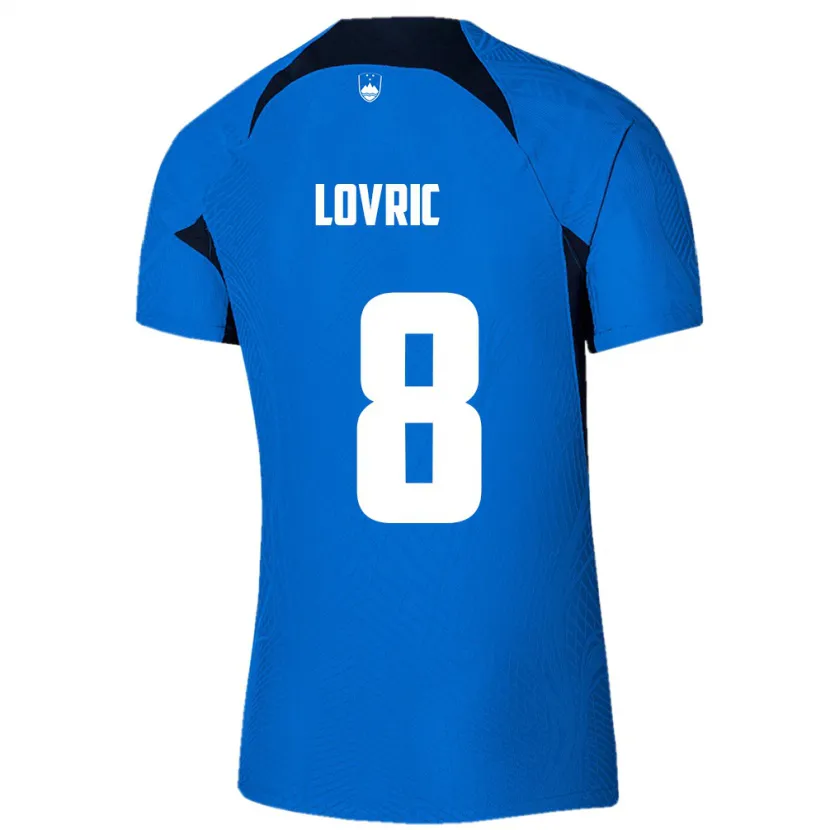 Danxen Bambino Maglia Slovenia Sandi Lovric #8 Blu Kit Gara Away 24-26 Maglietta