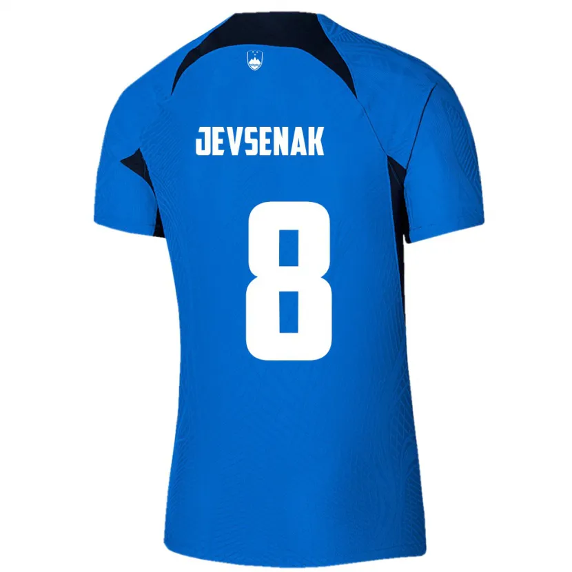 Danxen Bambino Maglia Slovenia Florjan Jevsenak #8 Blu Kit Gara Away 24-26 Maglietta