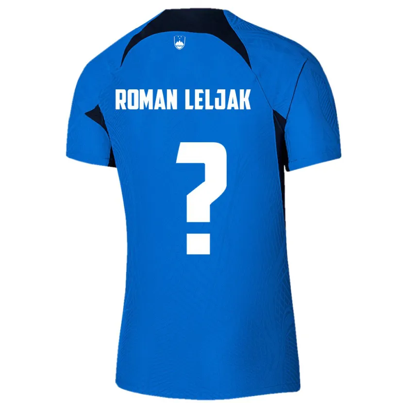 Danxen Bambino Maglia Slovenia Nejc Roman Leljak #0 Blu Kit Gara Away 24-26 Maglietta