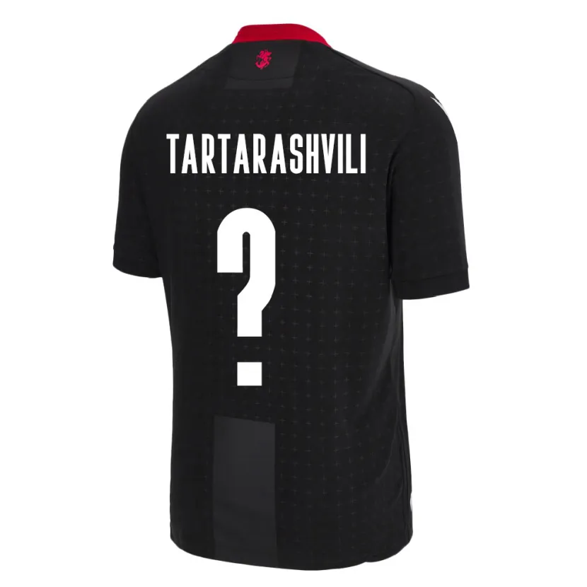 Danxen Bambino Maglia Georgia Saba Tartarashvili #0 Nero Kit Gara Away 24-26 Maglietta
