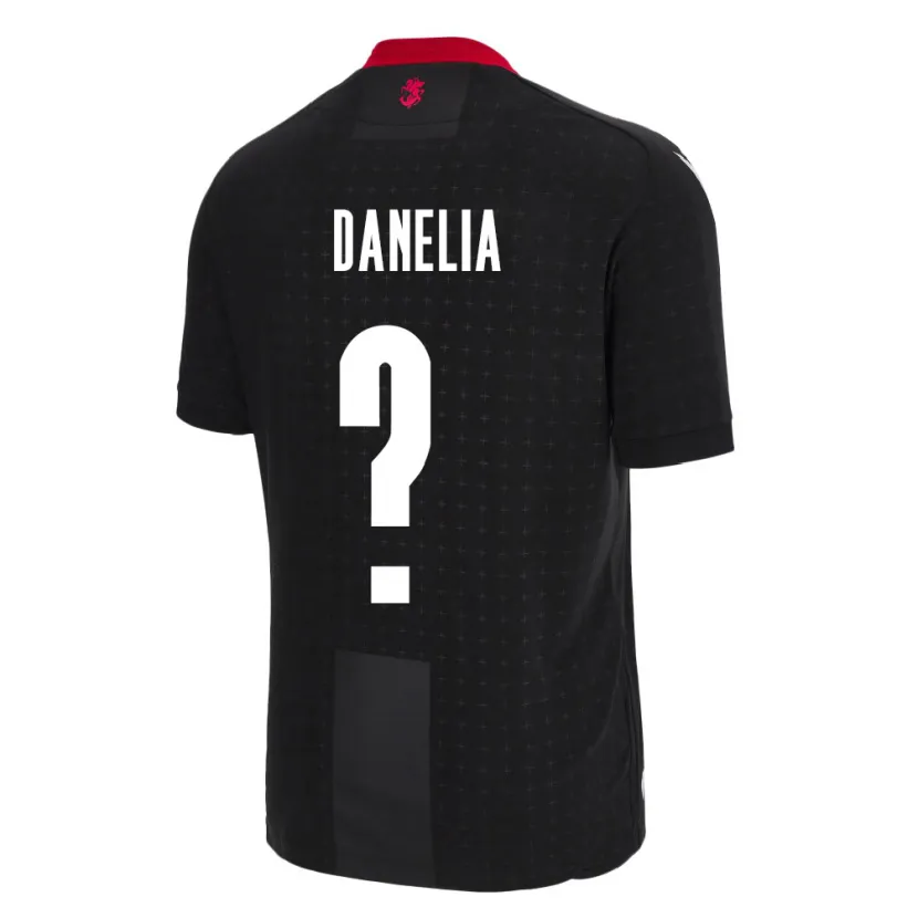 Danxen Bambino Maglia Georgia Reziko Danelia #0 Nero Kit Gara Away 24-26 Maglietta