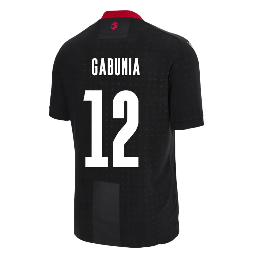 Danxen Bambino Maglia Georgia Tatia Gabunia #12 Nero Kit Gara Away 24-26 Maglietta