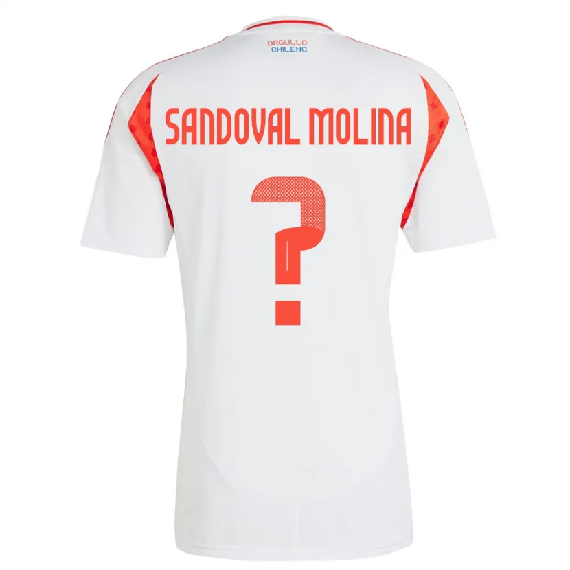 Danxen Bambino Maglia Cile Mario Sandoval Molina #0 Bianco Kit Gara Away 24-26 Maglietta