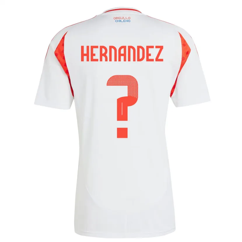 Danxen Bambino Maglia Cile Camilo Hernández #0 Bianco Kit Gara Away 24-26 Maglietta