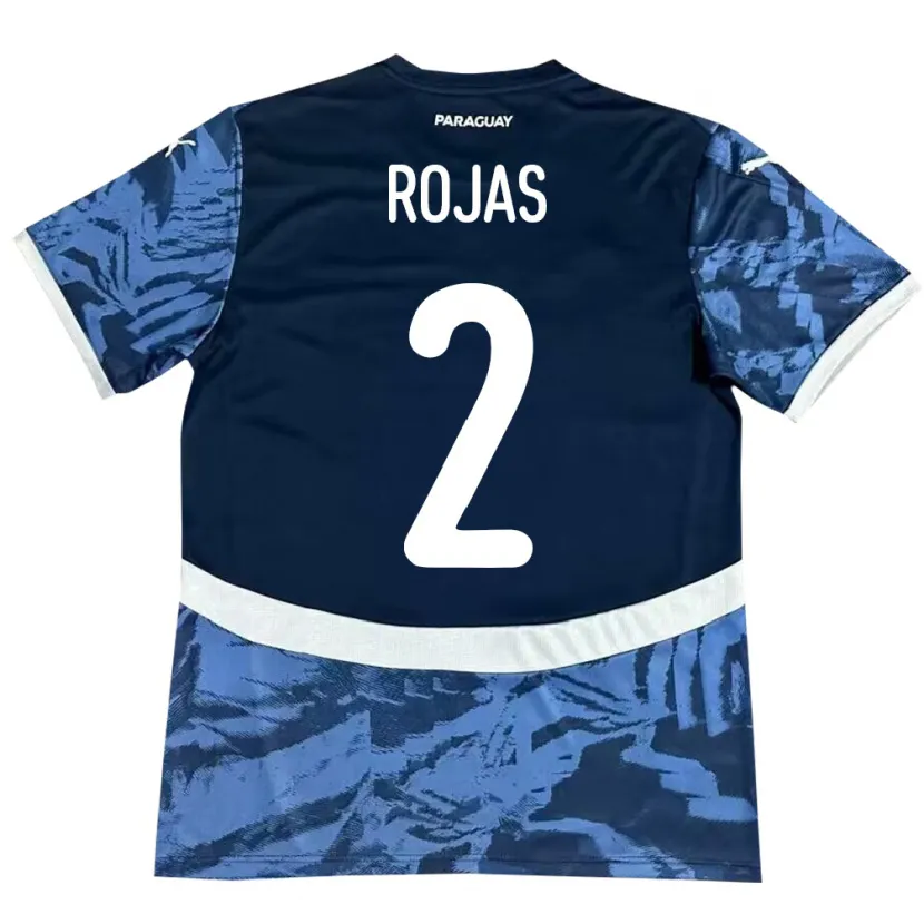 Danxen Bambino Maglia Paraguay Robert Rojas #2 Blu Kit Gara Away 24-26 Maglietta