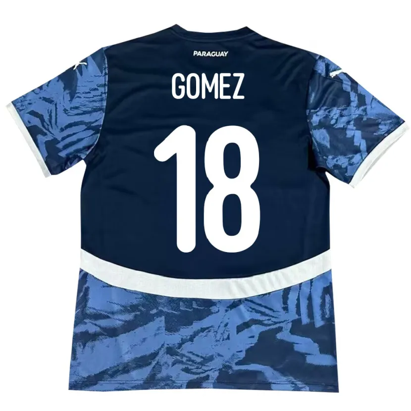 Danxen Bambino Maglia Paraguay Diego Gómez #18 Blu Kit Gara Away 24-26 Maglietta
