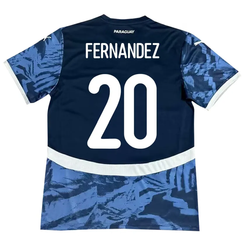 Danxen Bambino Maglia Paraguay Marcelo Fernández #20 Blu Kit Gara Away 24-26 Maglietta