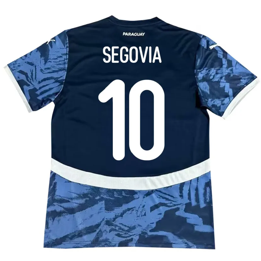 Danxen Bambino Maglia Paraguay Matías Segovia #10 Blu Kit Gara Away 24-26 Maglietta