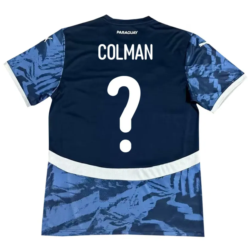 Danxen Bambino Maglia Paraguay Orlando Colmán #0 Blu Kit Gara Away 24-26 Maglietta