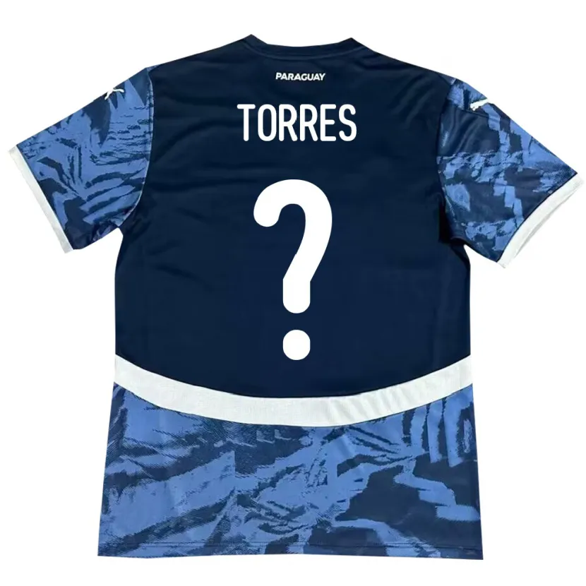 Danxen Bambino Maglia Paraguay Diego Torres #0 Blu Kit Gara Away 24-26 Maglietta