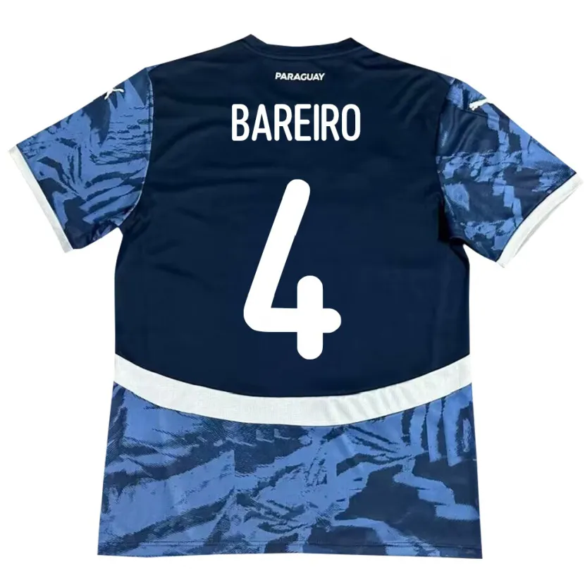 Danxen Bambino Maglia Paraguay Daysy Bareiro #4 Blu Kit Gara Away 24-26 Maglietta