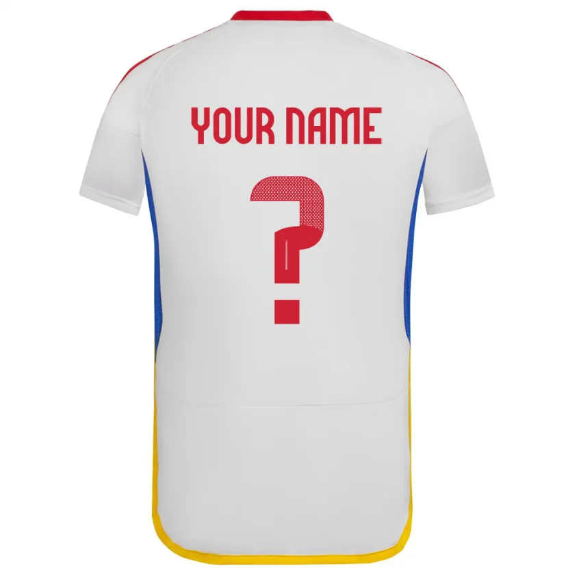 Danxen Bambino Maglia Venezuela Il Tuo Nome #0 Bianco Kit Gara Away 24-26 Maglietta