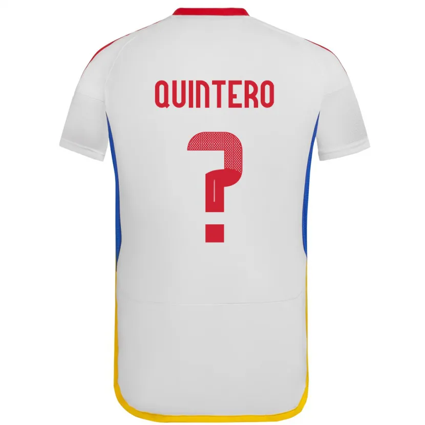 Danxen Bambino Maglia Venezuela Teo Quintero #0 Bianco Kit Gara Away 24-26 Maglietta