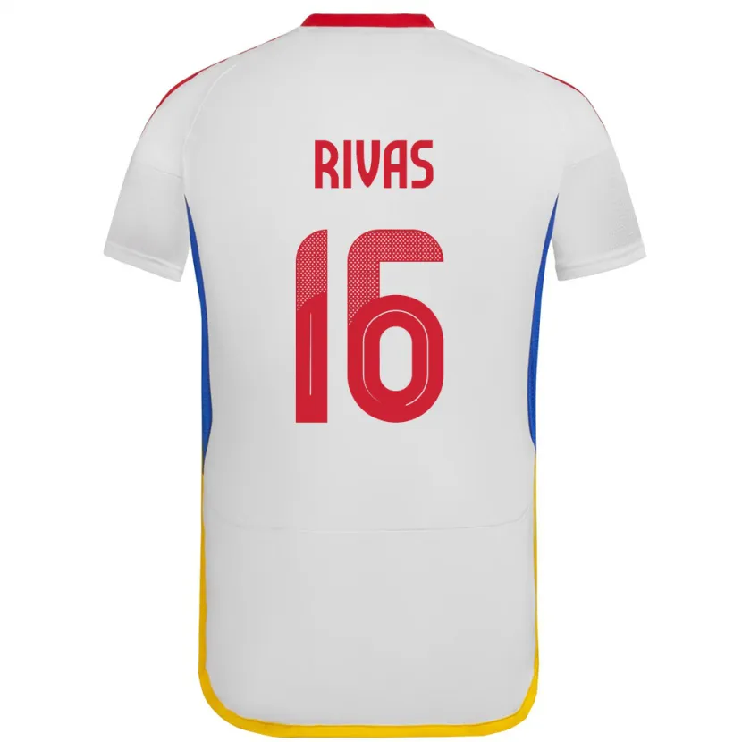 Danxen Bambino Maglia Venezuela Renne Rivas #16 Bianco Kit Gara Away 24-26 Maglietta