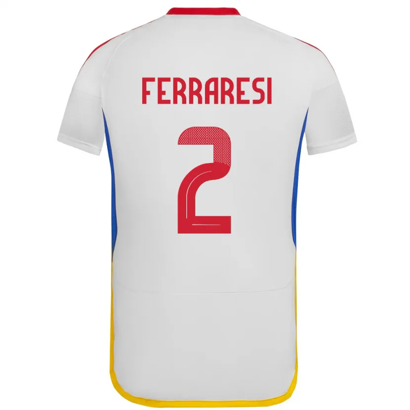 Danxen Bambino Maglia Venezuela Nahuel Ferraresi #2 Bianco Kit Gara Away 24-26 Maglietta