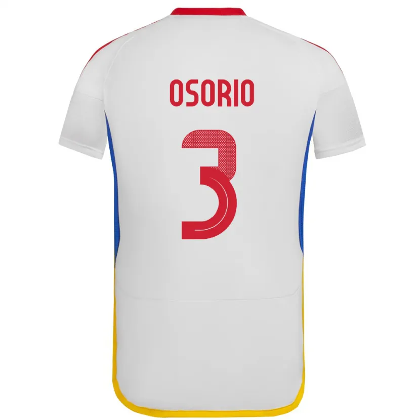 Danxen Bambino Maglia Venezuela Yordan Osorio #3 Bianco Kit Gara Away 24-26 Maglietta