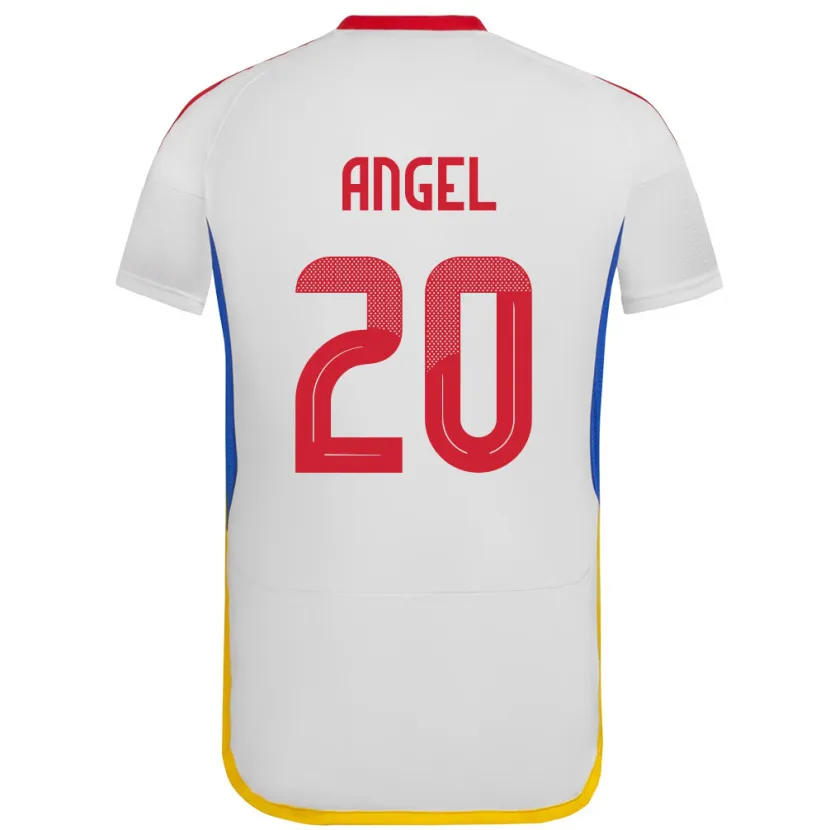 Danxen Bambino Maglia Venezuela Wilker Ángel #20 Bianco Kit Gara Away 24-26 Maglietta